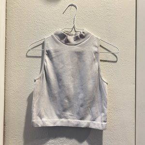 White turtle neck tank top